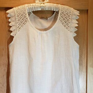 Linen and Cotton Sleeveless Top by Sunflower made in Italy
